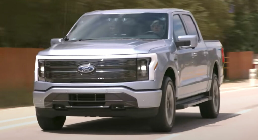 Jay Leno and Ford CEO Jim Farley experienced an F-150 lightning strike