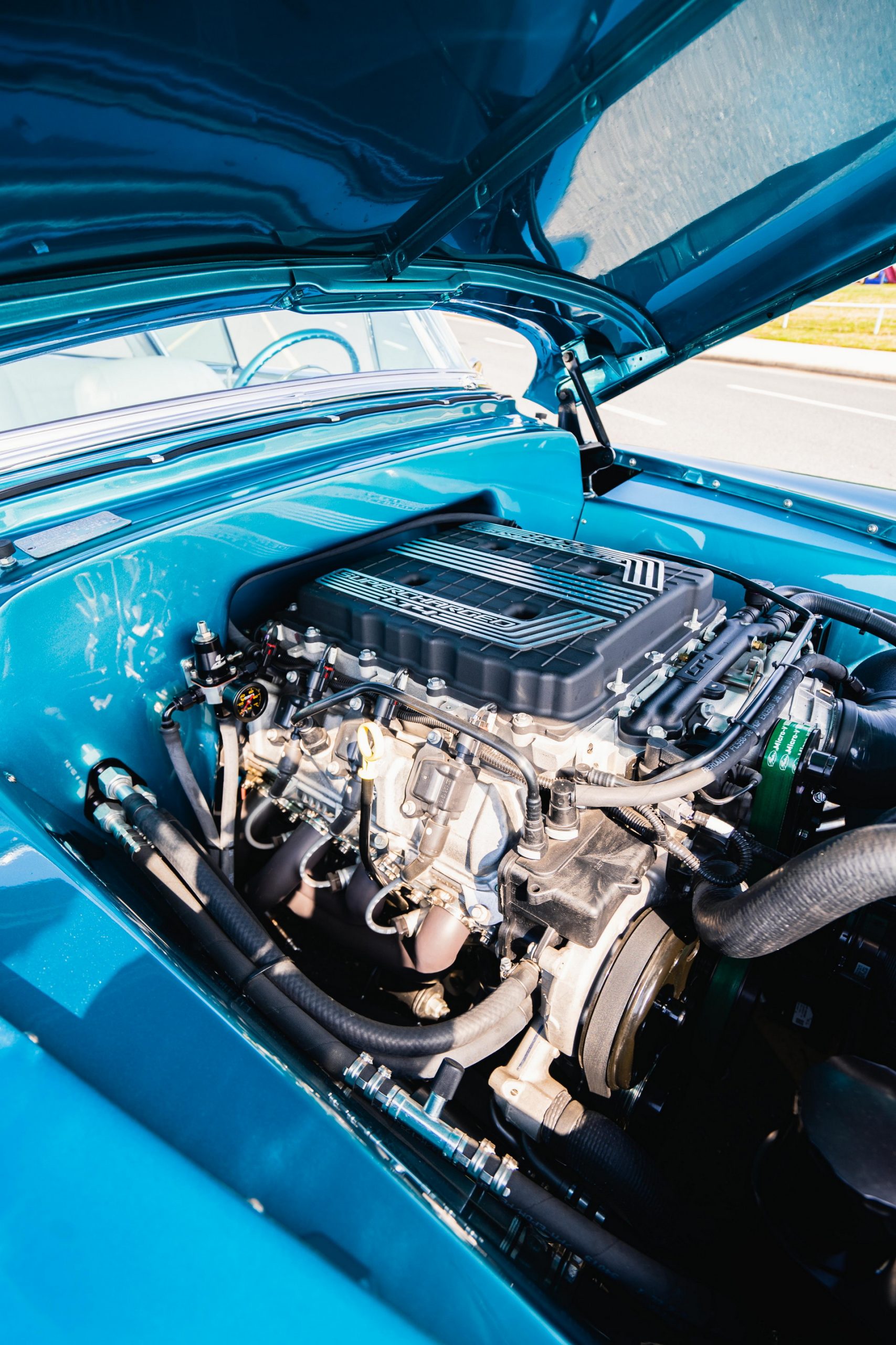 Priced at $ 350,000, will this '54 Chevy Bel Air Restomod 640 HP packaging in old school style shake your world?