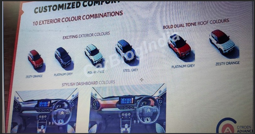 citroen c3 color options