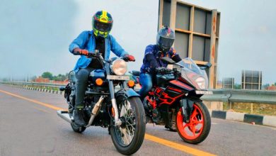 re bullet 350 vs ktm rc125 drag-race video