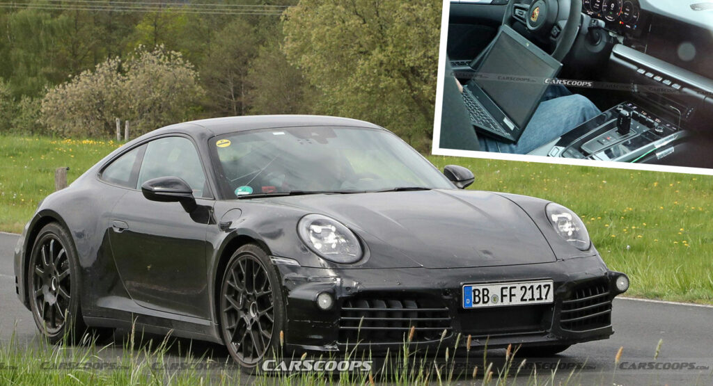 The 2024 Porsche 911 is internally and externally tested, sporting a full digital instrument cluster