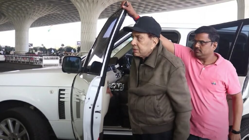 Dharmendra with His Range Rover Vogue