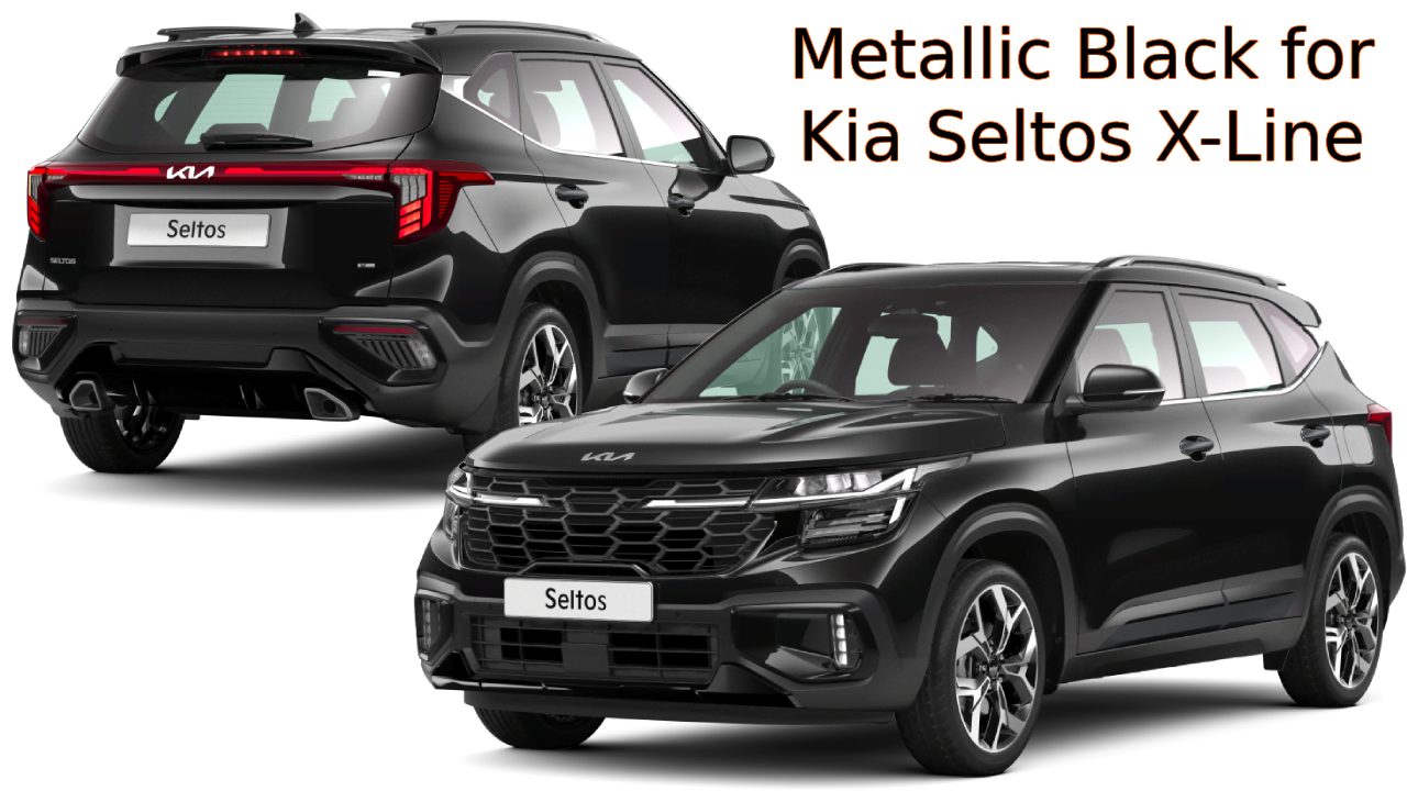 Kia Seltos X line with Metallic Black Paint Option