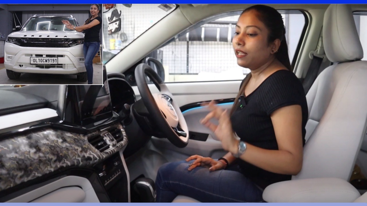 Modified Maruti Brezza with Ice Grey Interior