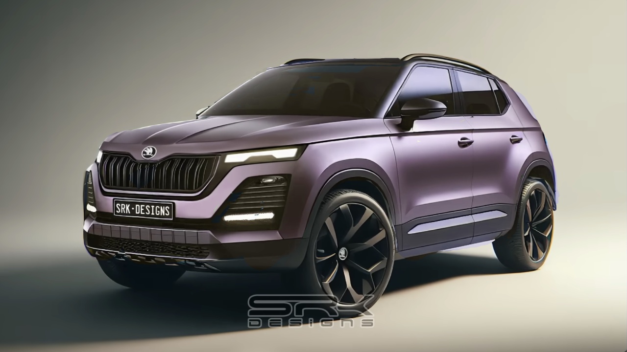 Skoda Kylaq Front Three Quarters Rendering