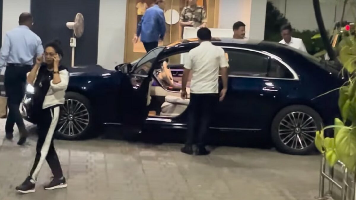 Anil Ambani in His Mercedes benz S450