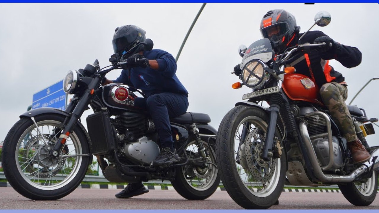 Bsa Goldstar 650 Vs Royal Enfield Interceptor 650 Drag Race