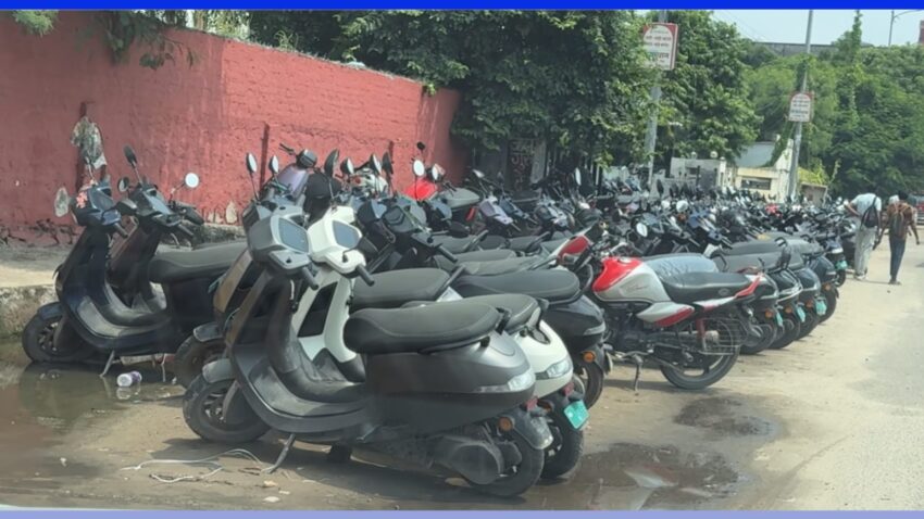 Ola Electric Scooters Waiting for Service After Monsoon Rains