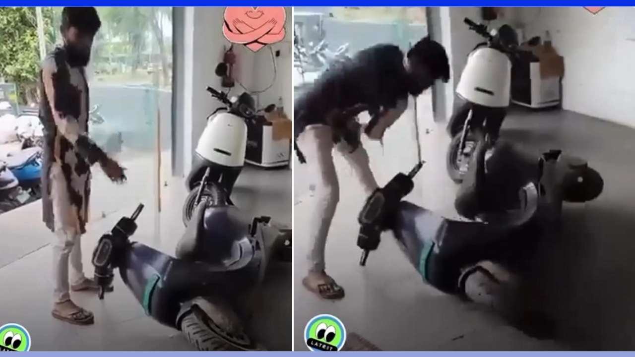 Ola Scooter Owner Damages Own Vehicle at Service Centre